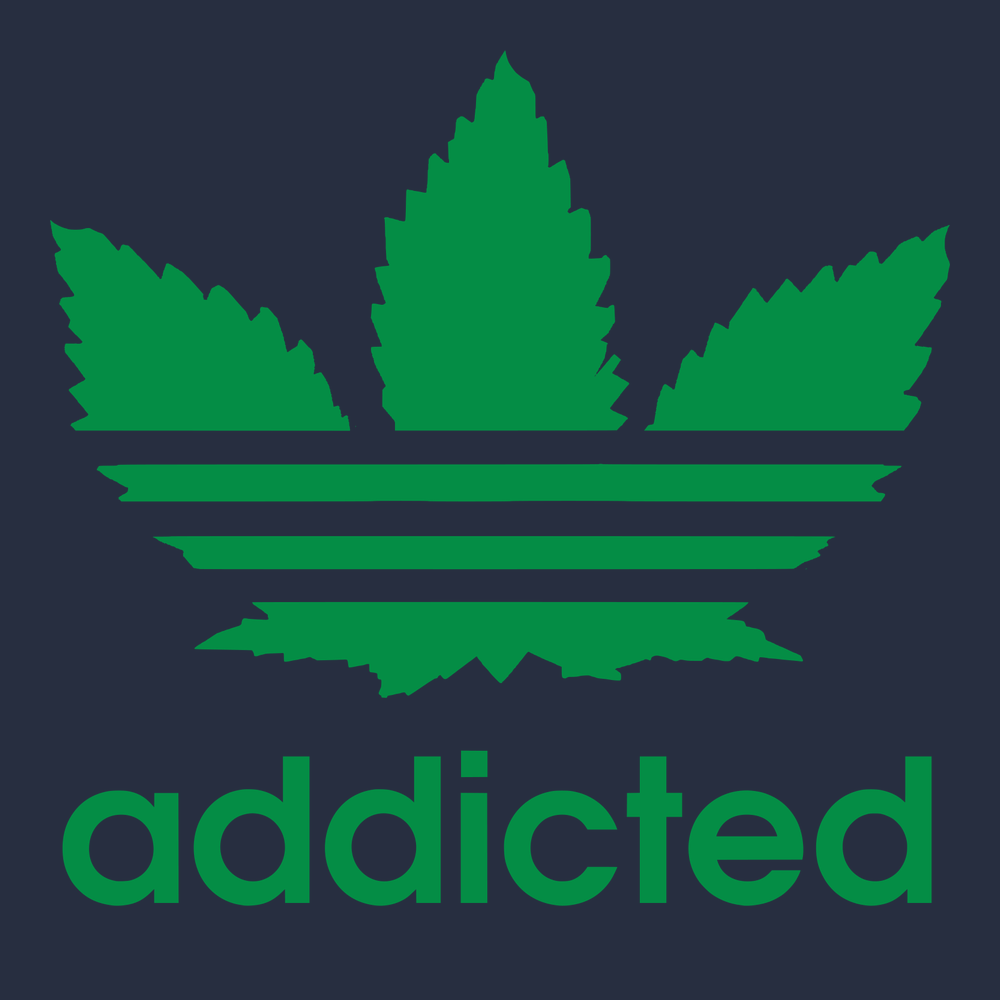 Marijuana Addicted T-Shirt NAVY