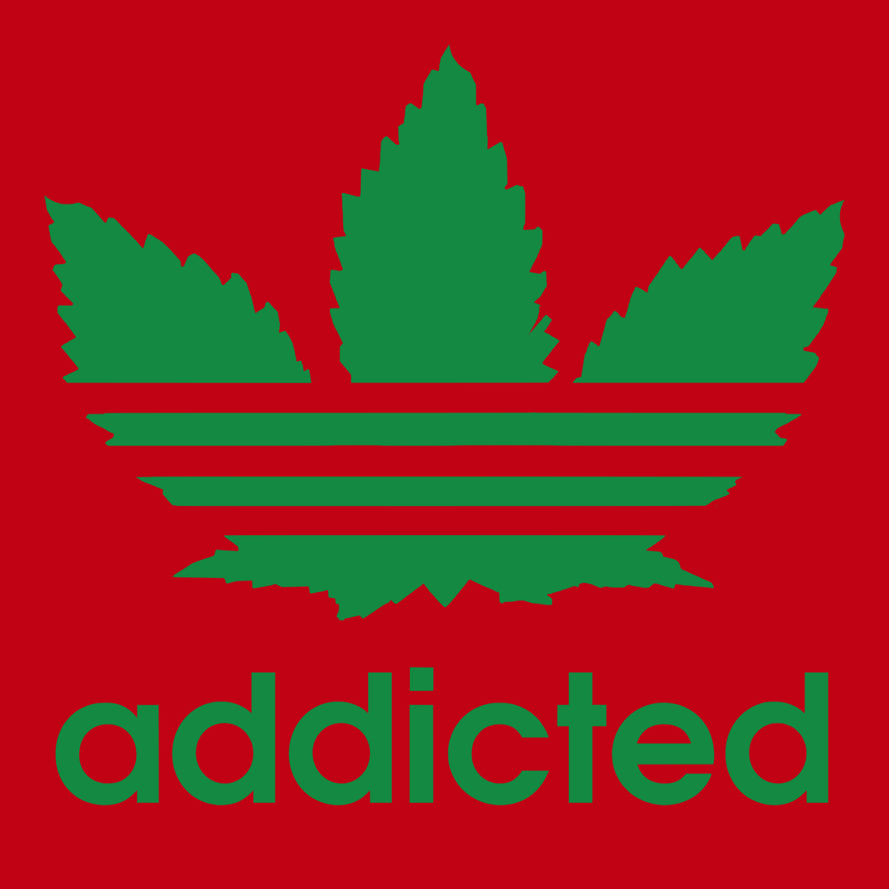 Marijuana Addicted T-Shirt RED