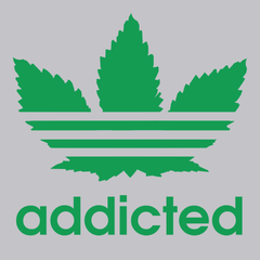 Marijuana Addicted T-Shirt SILVER