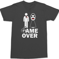 Marriage Game Over T-Shirt CHARCOAL