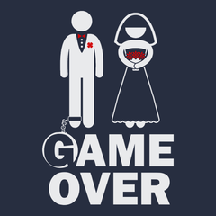 Marriage Game Over T-Shirt NAVY