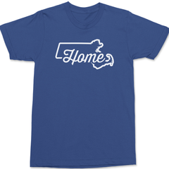 Massachusetts Home T-Shirt BLUE