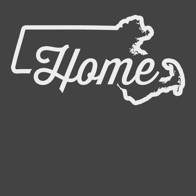 Massachusetts Home T-Shirt CHARCOAL