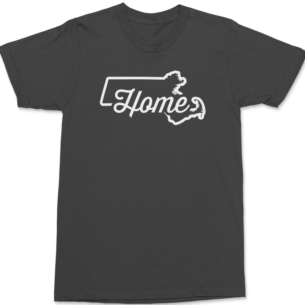 Massachusetts Home T-Shirt CHARCOAL