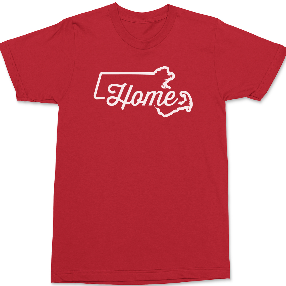 Massachusetts Home T-Shirt RED
