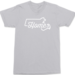 Massachusetts Home T-Shirt SILVER