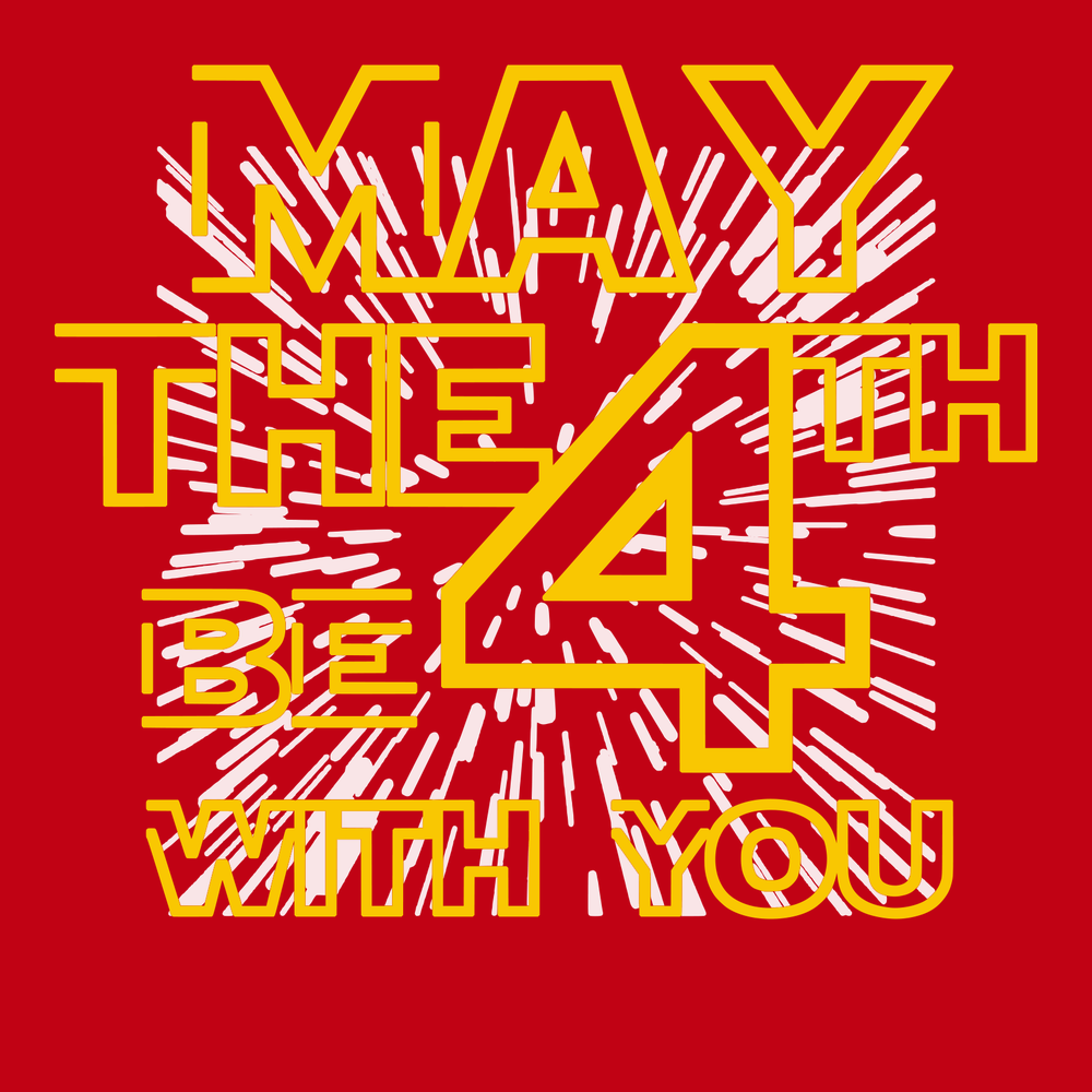 May The 4TH Be With You T-Shirt T-Shirt RED