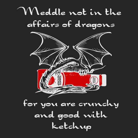 Meddle Not In The Affairs Of Dragons T-Shirt BLACK