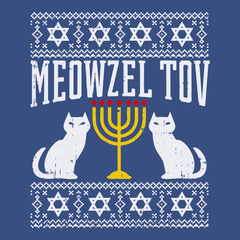 Meowzel Tov Hanukkah T-Shirt BLUE