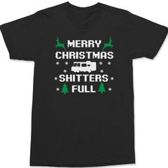 Merry Christmas Shitters Full T-Shirt BLACK