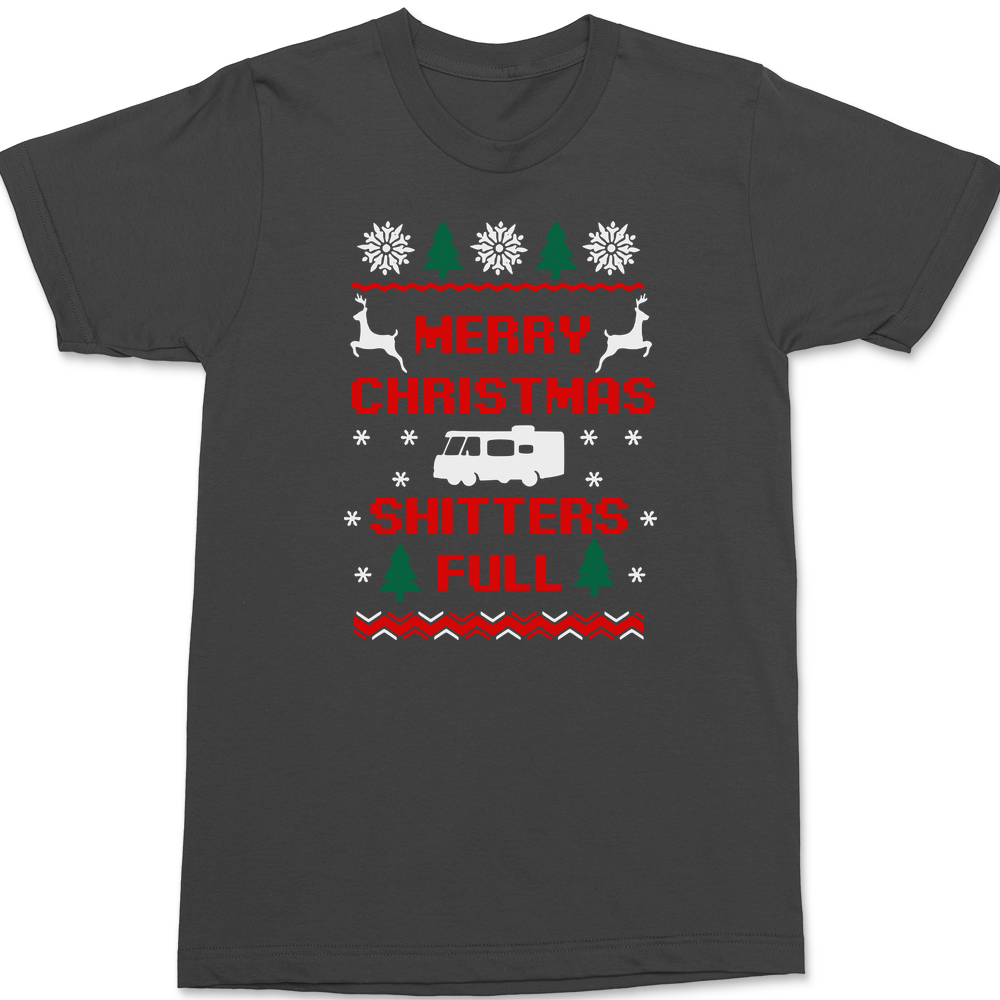 Merry Christmas Shitters Full T-Shirt CHARCOAL