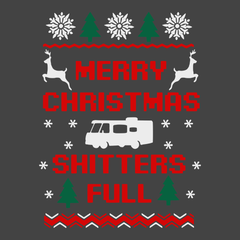 Merry Christmas Shitters Full T-Shirt CHARCOAL