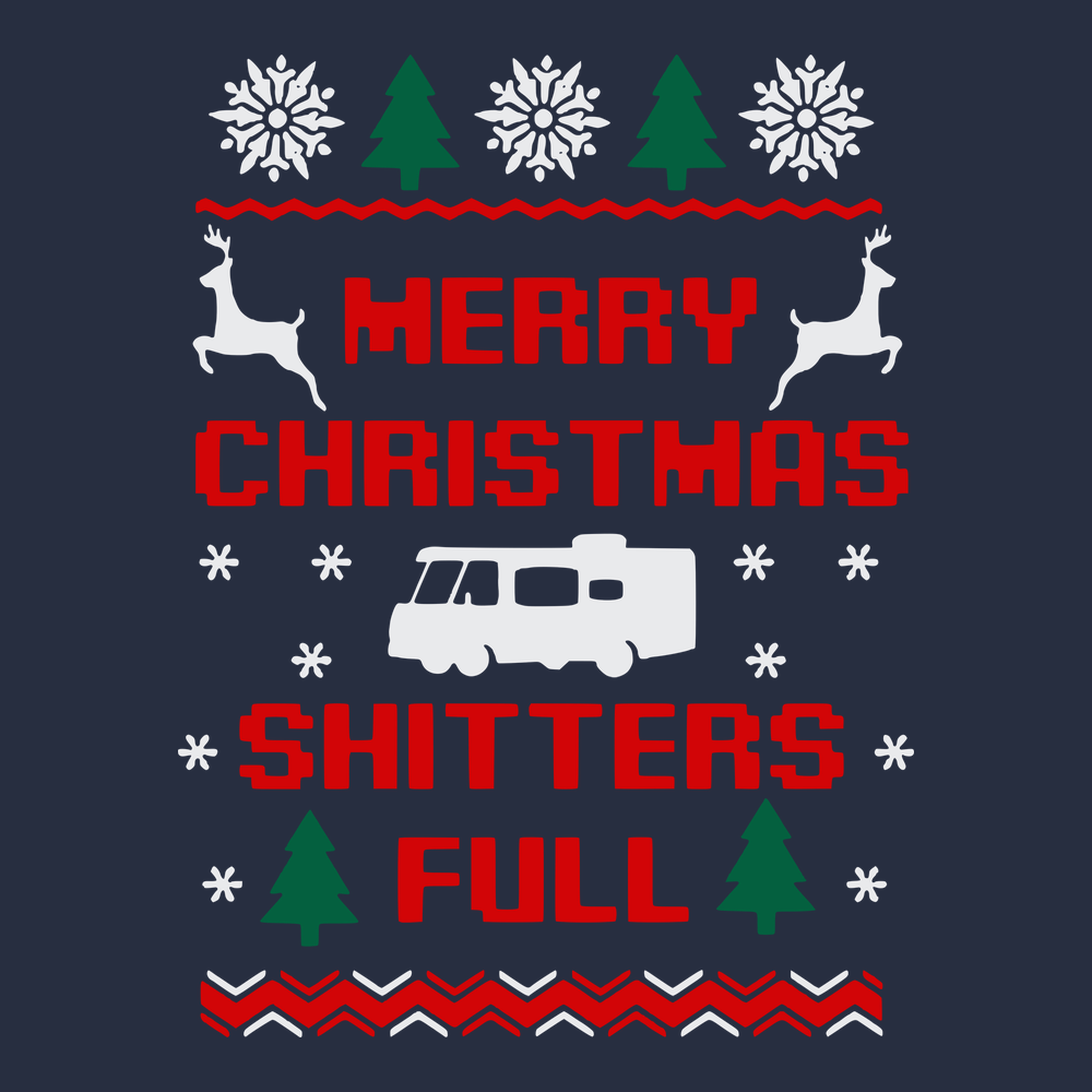 Merry Christmas Shitters Full T-Shirt NAVY