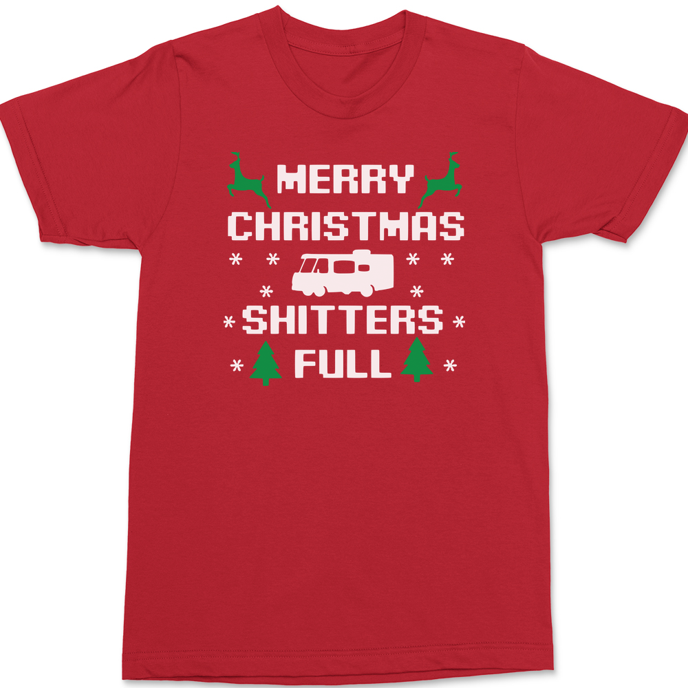Merry Christmas Shitters Full T-Shirt RED