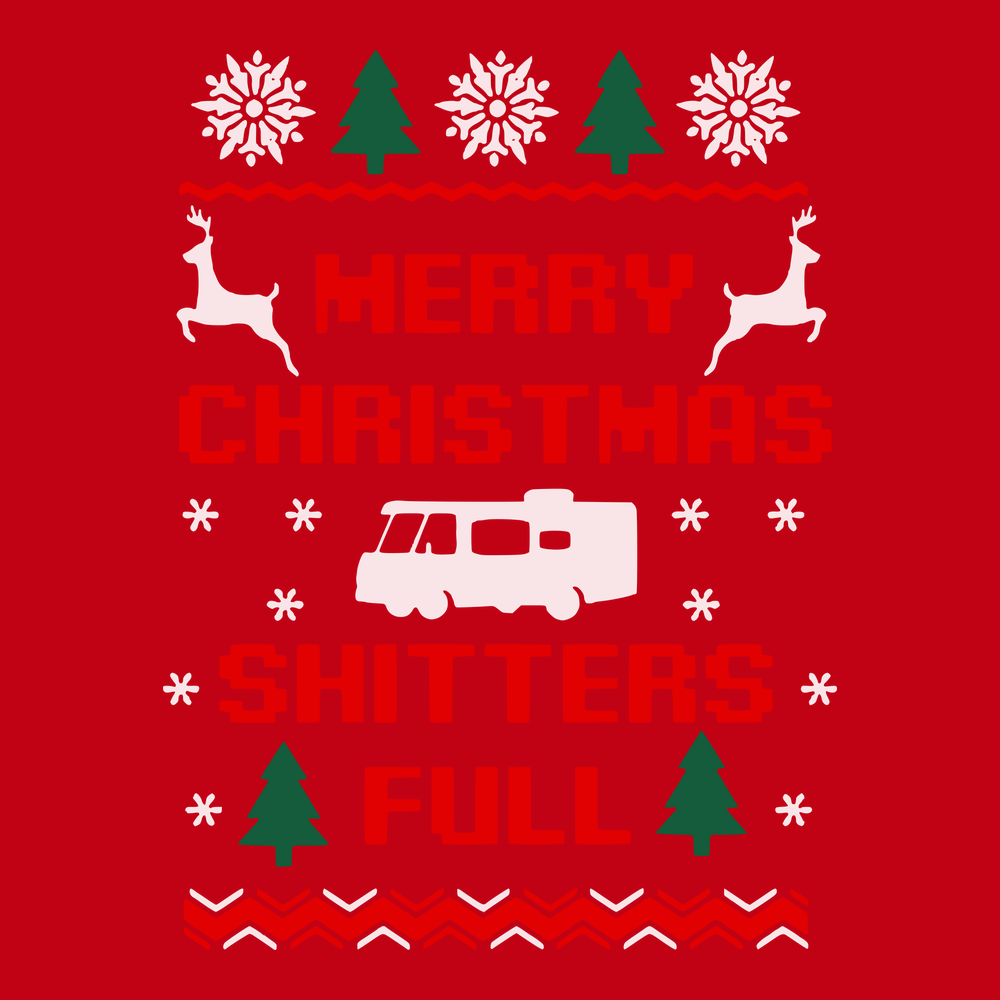 Merry Christmas Shitters Full T-Shirt RED