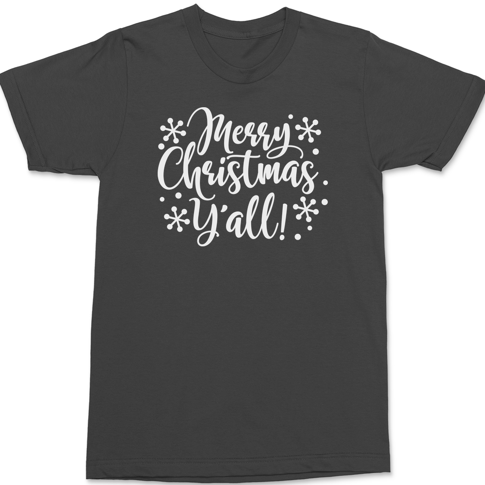 Merry Christmas Yall T-Shirt CHARCOAL