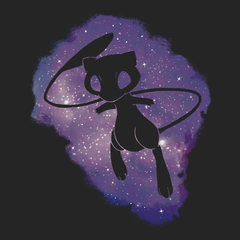 Mew In Space T-Shirt BLACK