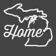 Michigan Home T-Shirt CHARCOAL