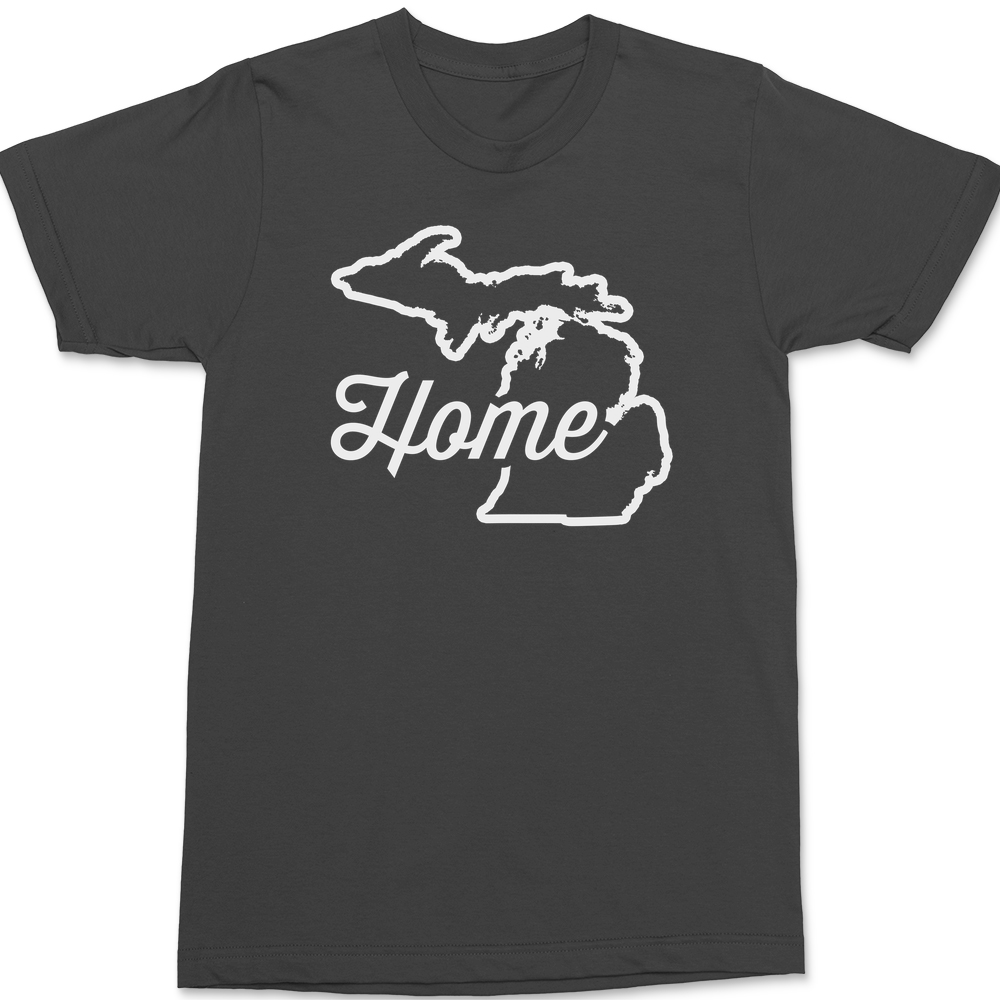 Michigan Home T-Shirt CHARCOAL