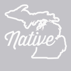 Michigan Native T-Shirt SILVER