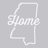 Mississippi Home T-Shirt SILVER