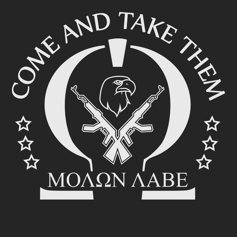 Molon Labe Come and Take Them T-Shirt BLACK
