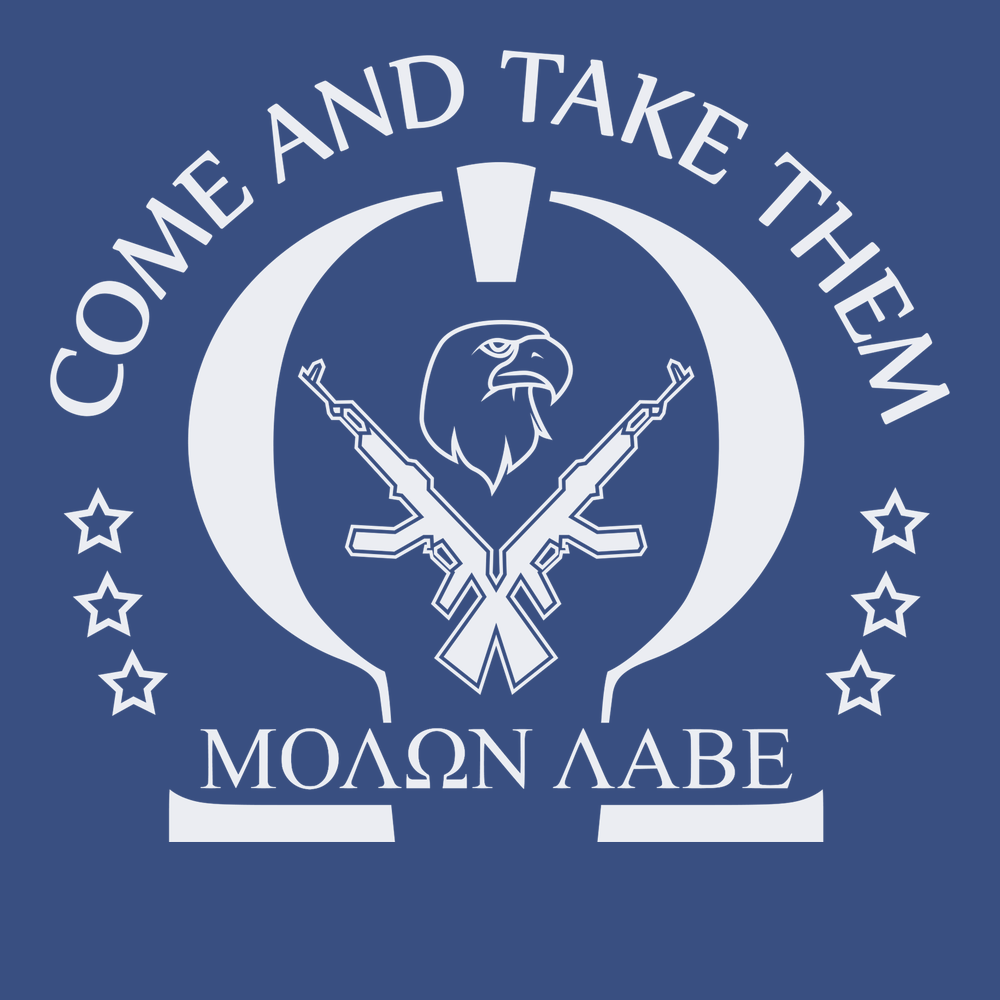 Molon Labe Come and Take Them T-Shirt BLUE