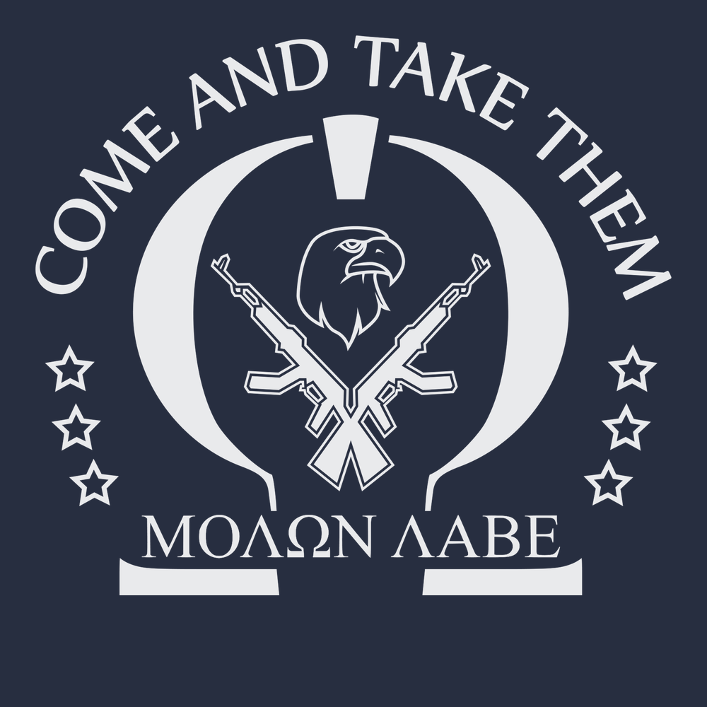Molon Labe Come and Take Them T-Shirt NAVY