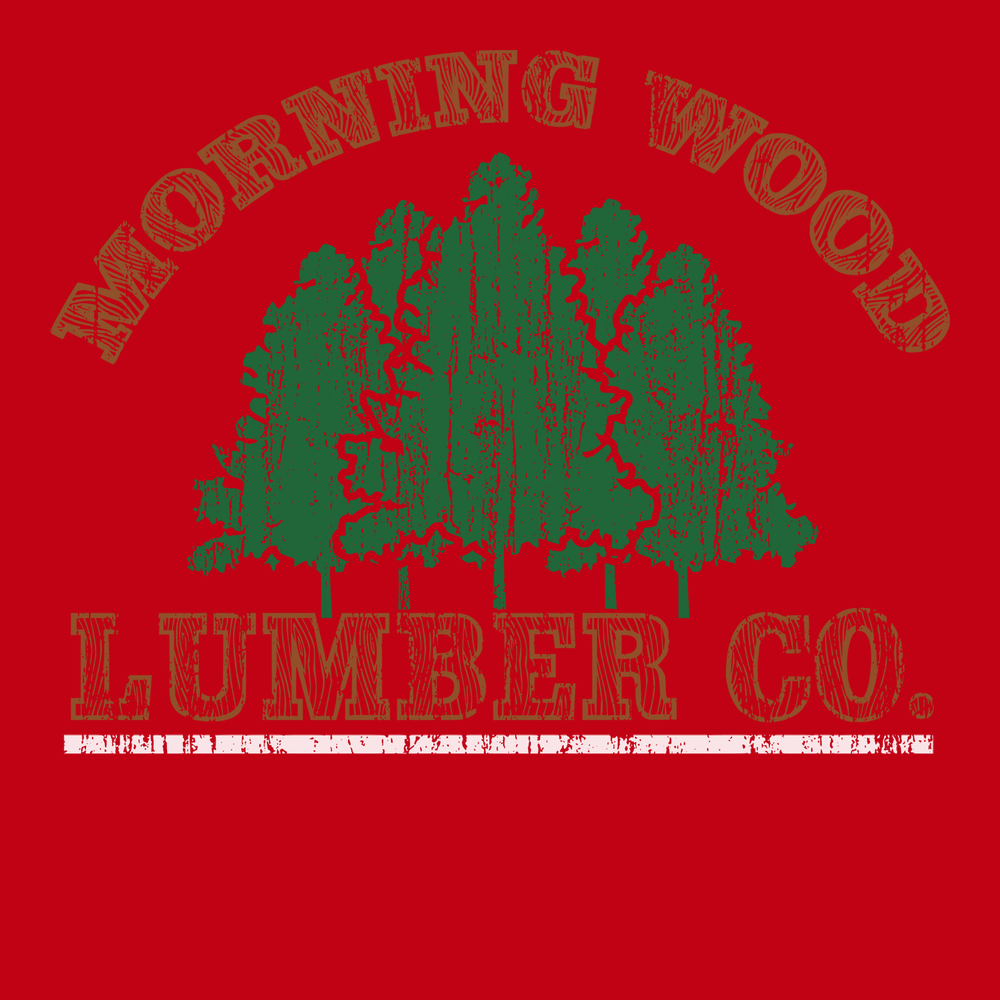 Morning Wood Lumber Co T-Shirt RED