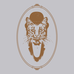 Mr Fancy Cat T-Shirt SILVER