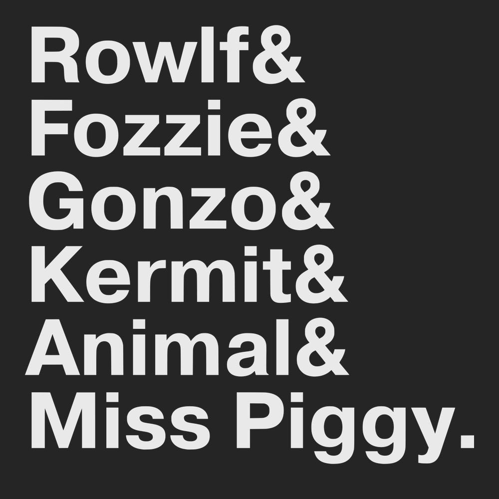 Muppet Babies Names T-Shirt BLACK