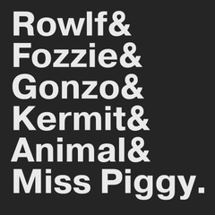 Muppet Babies Names T-Shirt BLACK