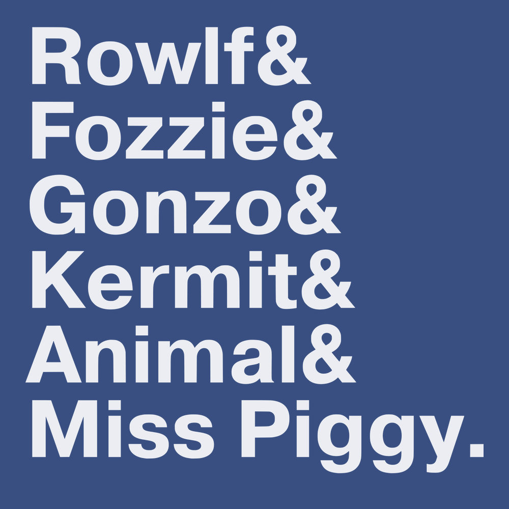 Muppet Babies Names T-Shirt BLUE