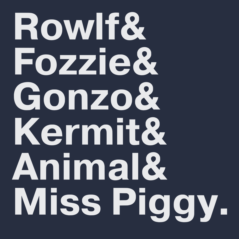 Muppet Babies Names T-Shirt NAVY