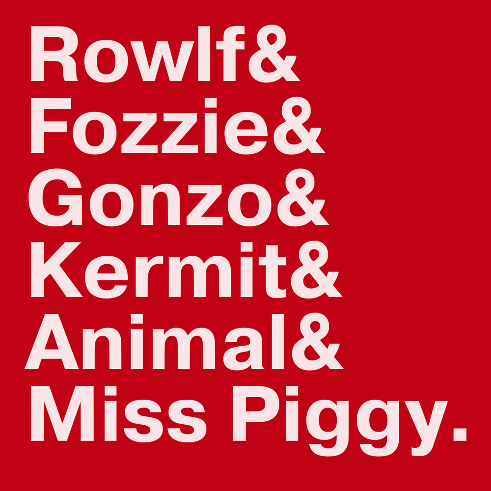 Muppet Babies Names T-Shirt RED