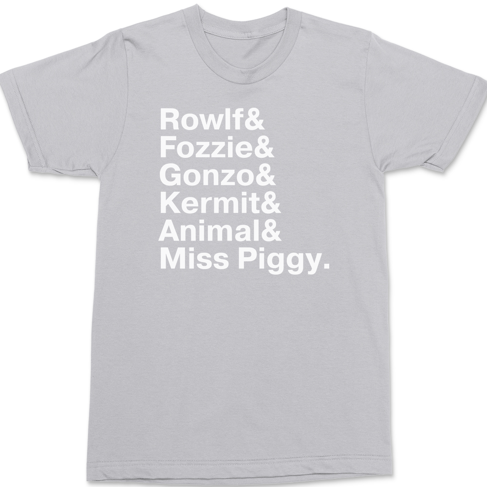 Muppet Babies Names T-Shirt SILVER