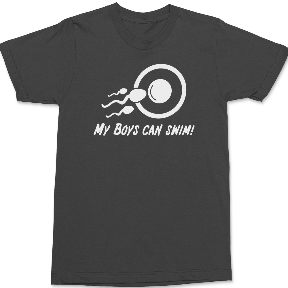 My Boys Can Swim T-Shirt CHARCOAL