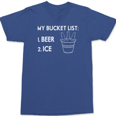 My Bucket List Beer Ice T-Shirt BLUE