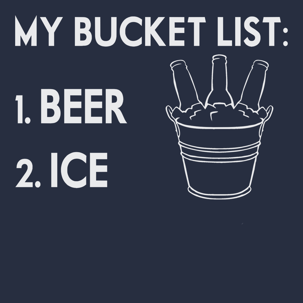 My Bucket List Beer Ice T-Shirt NAVY