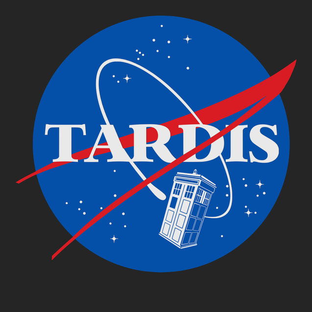 Nasa Tardis T-Shirt BLACK