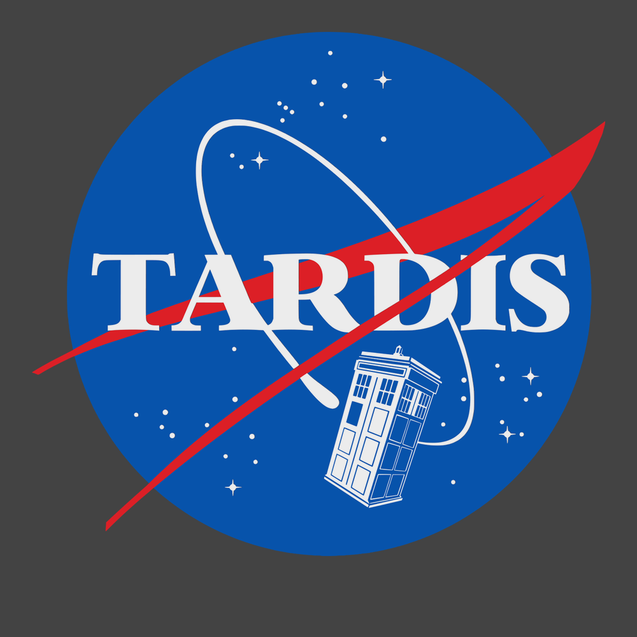 Nasa Tardis T-Shirt CHARCOAL