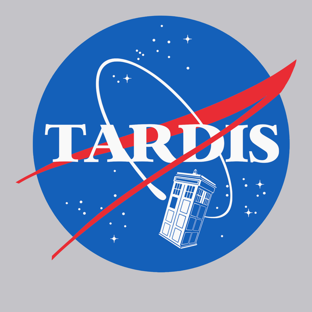 Nasa Tardis T-Shirt SILVER