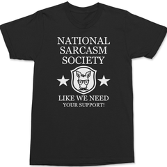 National Sarcasm Society T-Shirt BLACK
