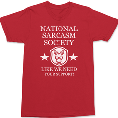 National Sarcasm Society T-Shirt RED