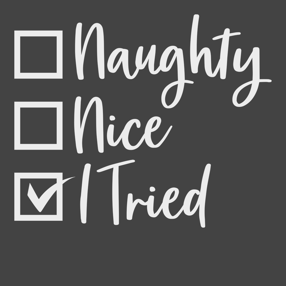 Naughty Nice I tried T-Shirt CHARCOAL