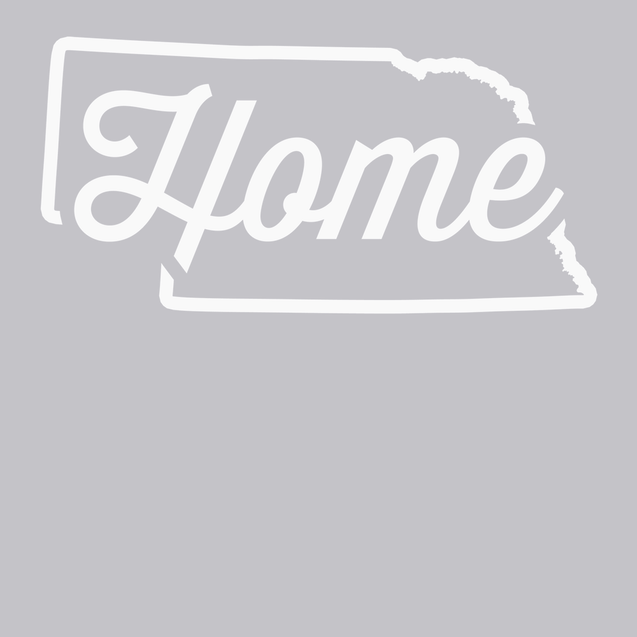 Nebraska Home T-Shirt SILVER