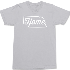 Nebraska Home T-Shirt SILVER