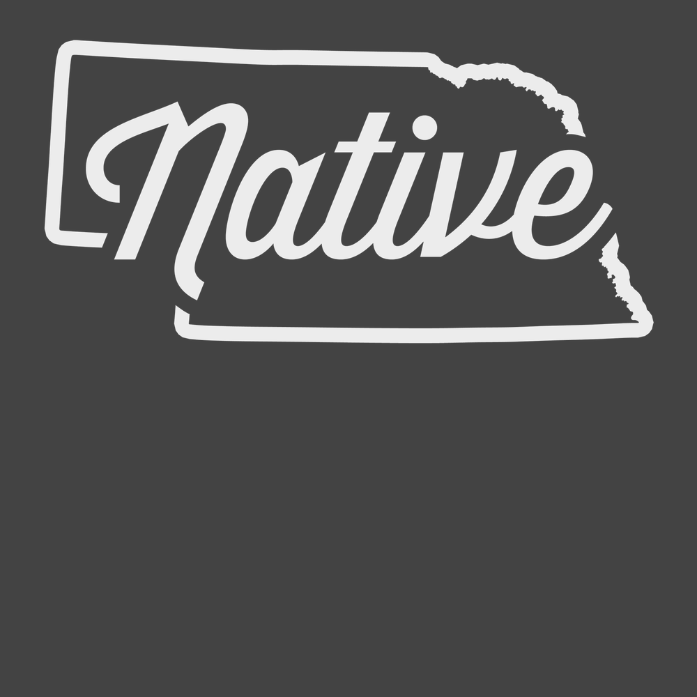 Nebraska Native T-Shirt CHARCOAL