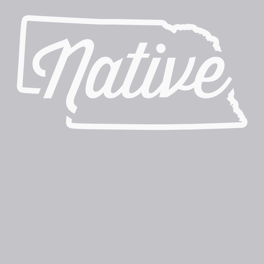 Nebraska Native T-Shirt SILVER