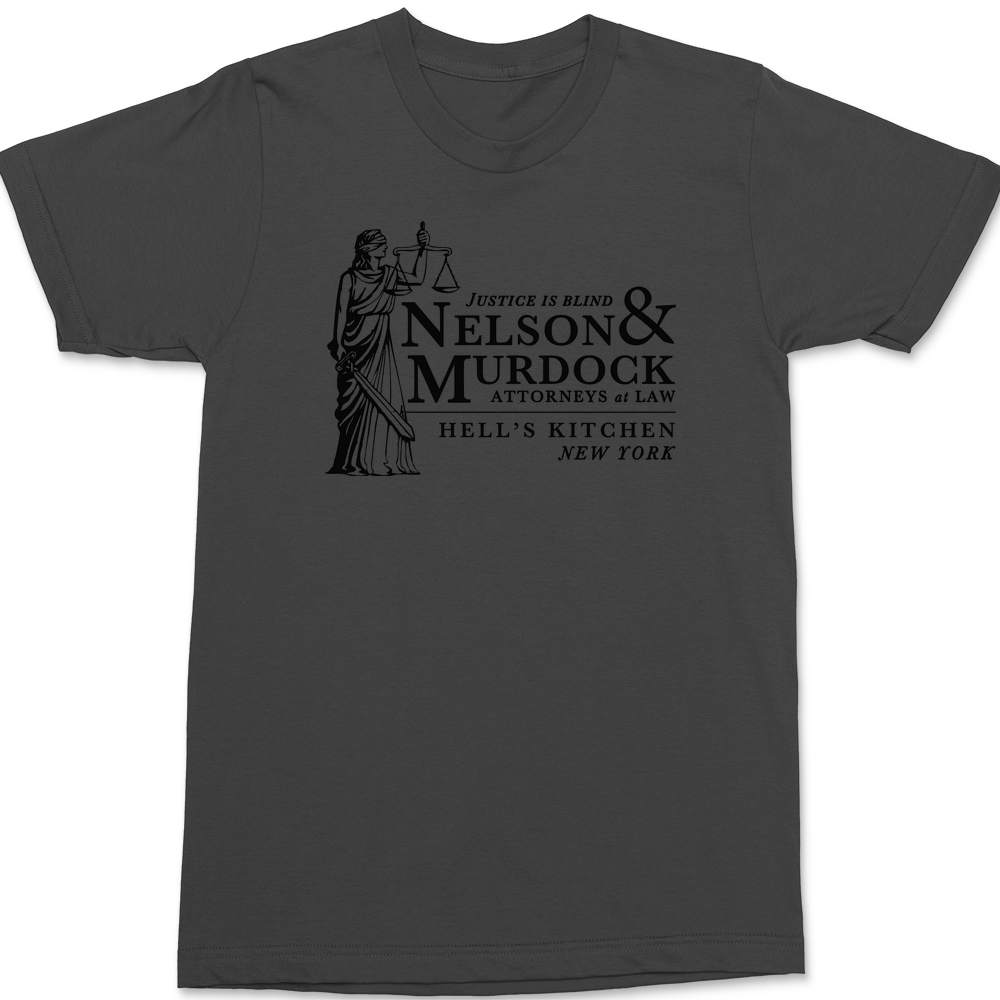 Nelson and Murdock Attorneys at Law T-Shirt CHARCOAL